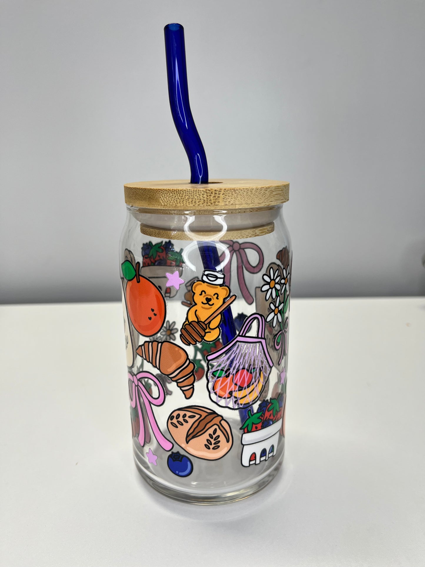 The Market Bloom Glass Cup - 16oz