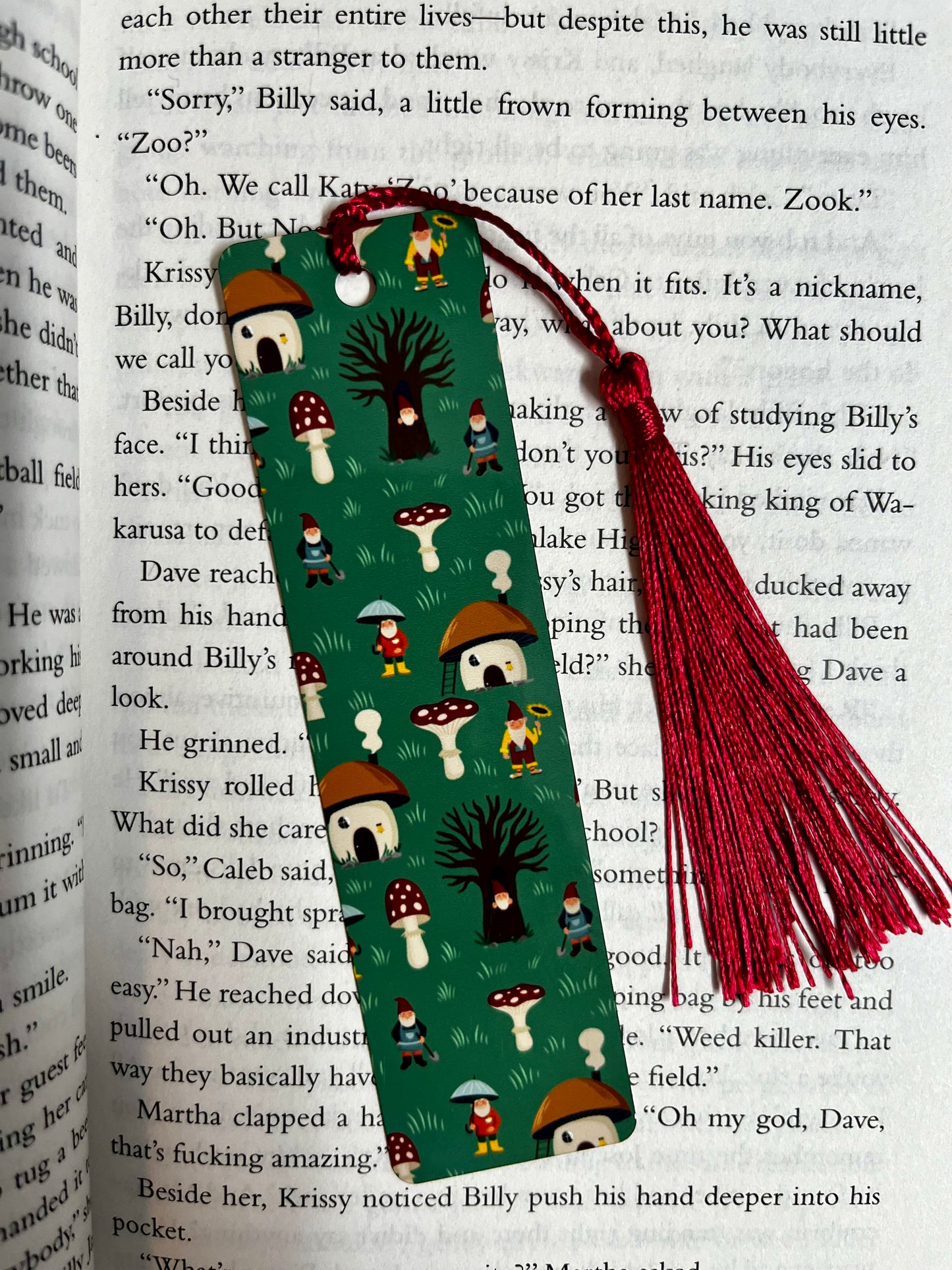 Green Mushroom bookmark - Keila Makes It