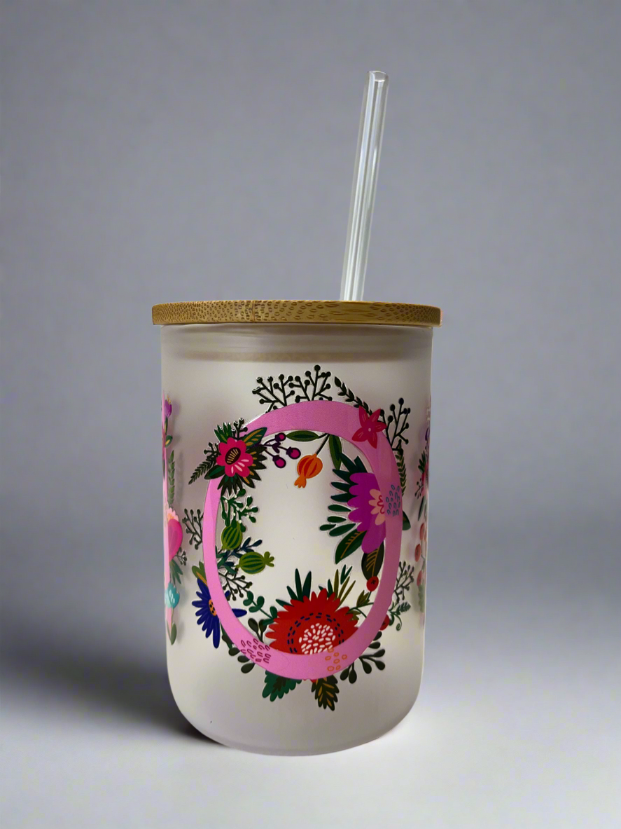 Mom frosted glass mug