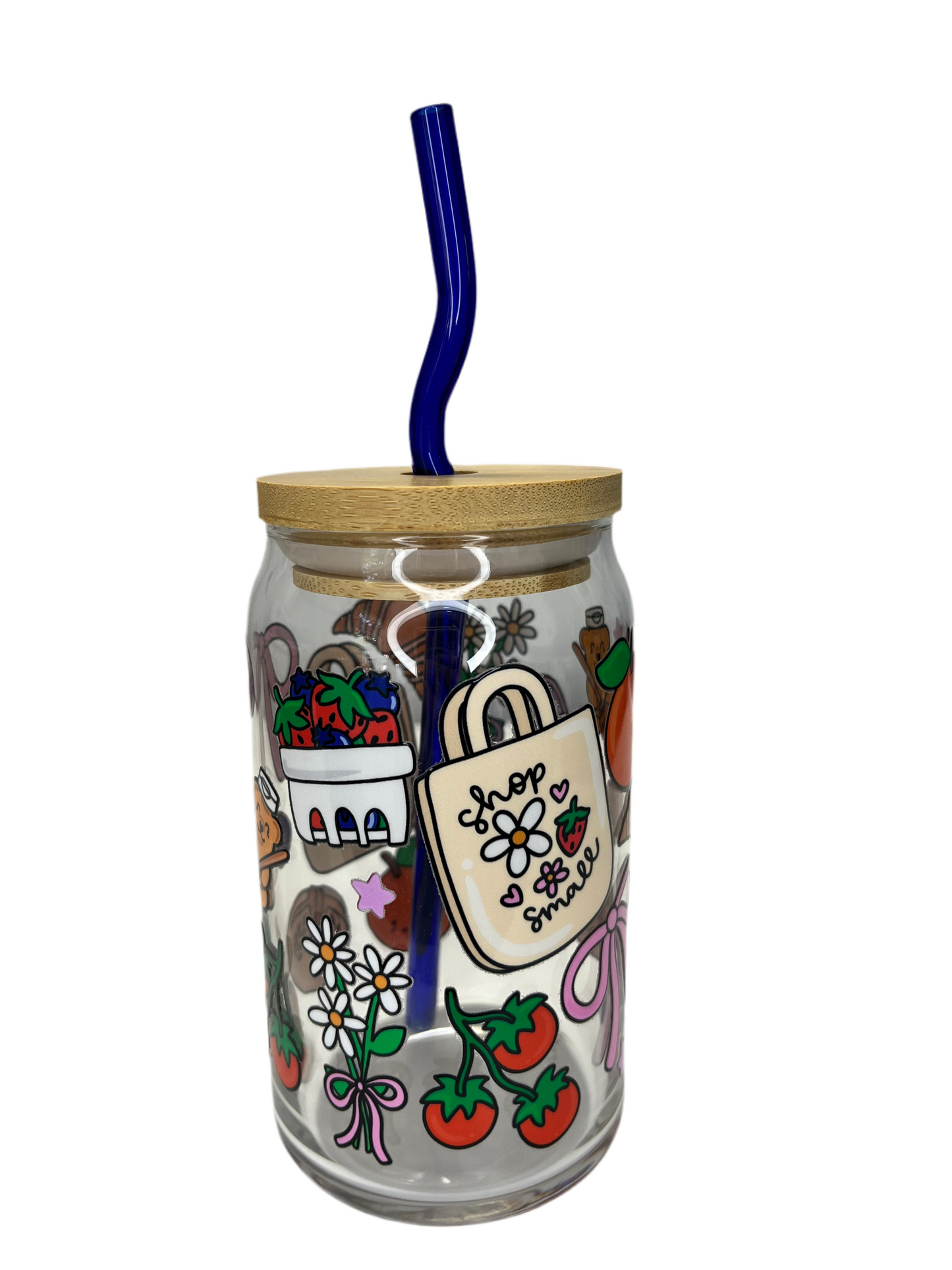 The Market Bloom Glass Cup - 16oz