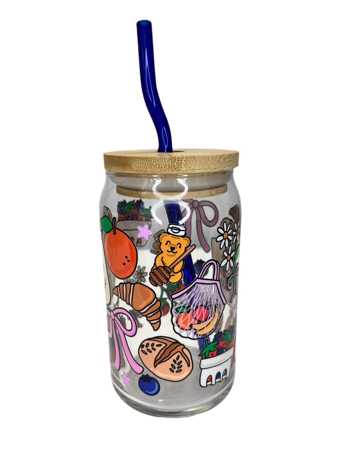 The Market Bloom Glass Cup - 16oz