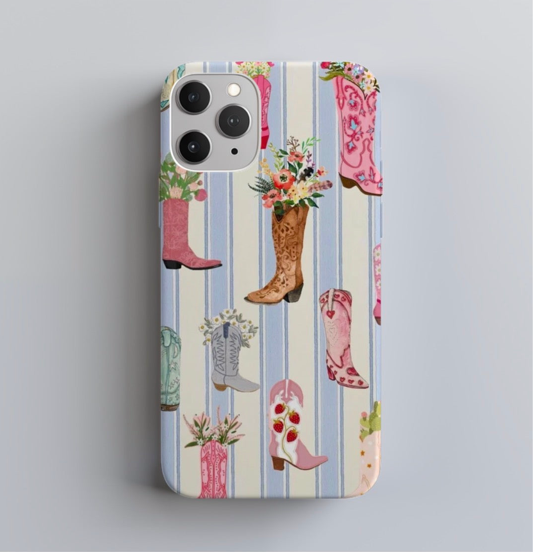 Floral Cowgirl Boots Phone Case