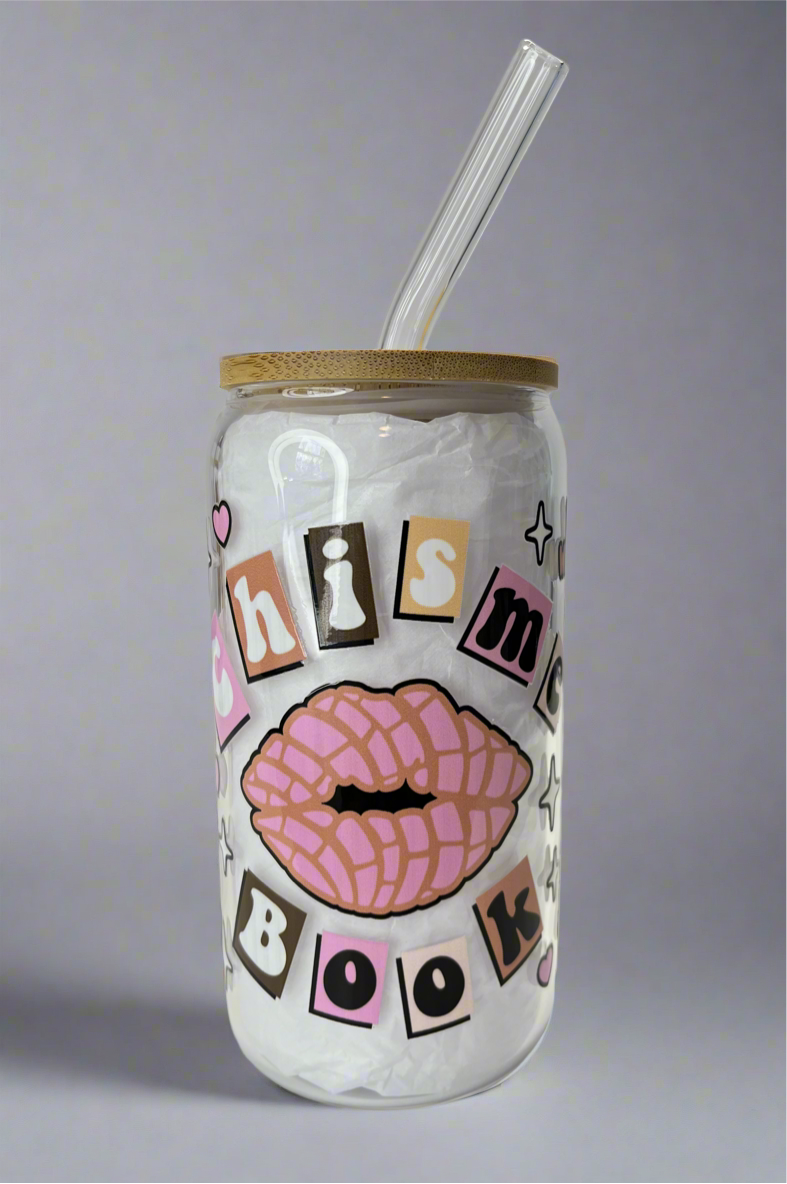 Chisme book glass can cup