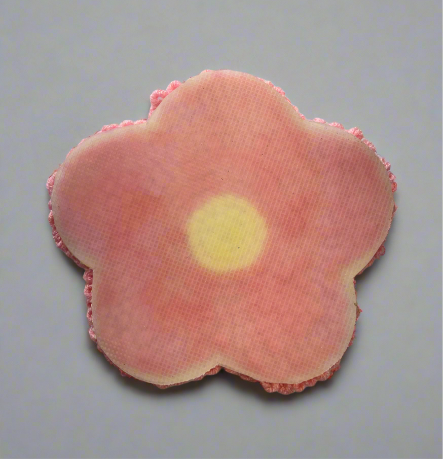 Pink Floral Mug Rug 5 inches