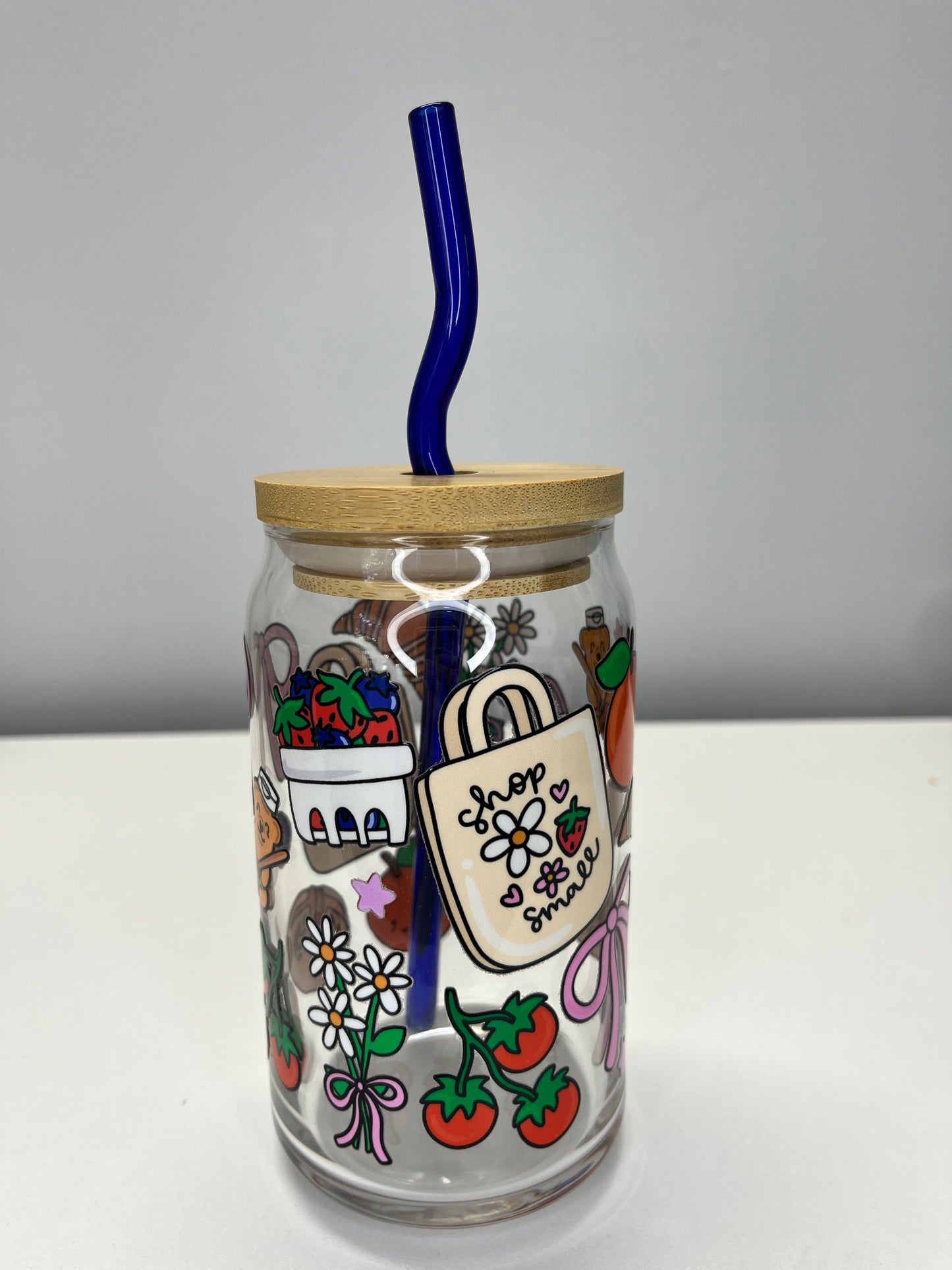The Market Bloom Glass Cup - 16oz