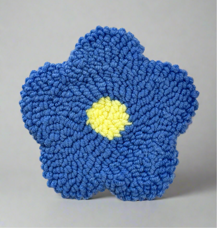Blue Floral Mug Rug 5 inches