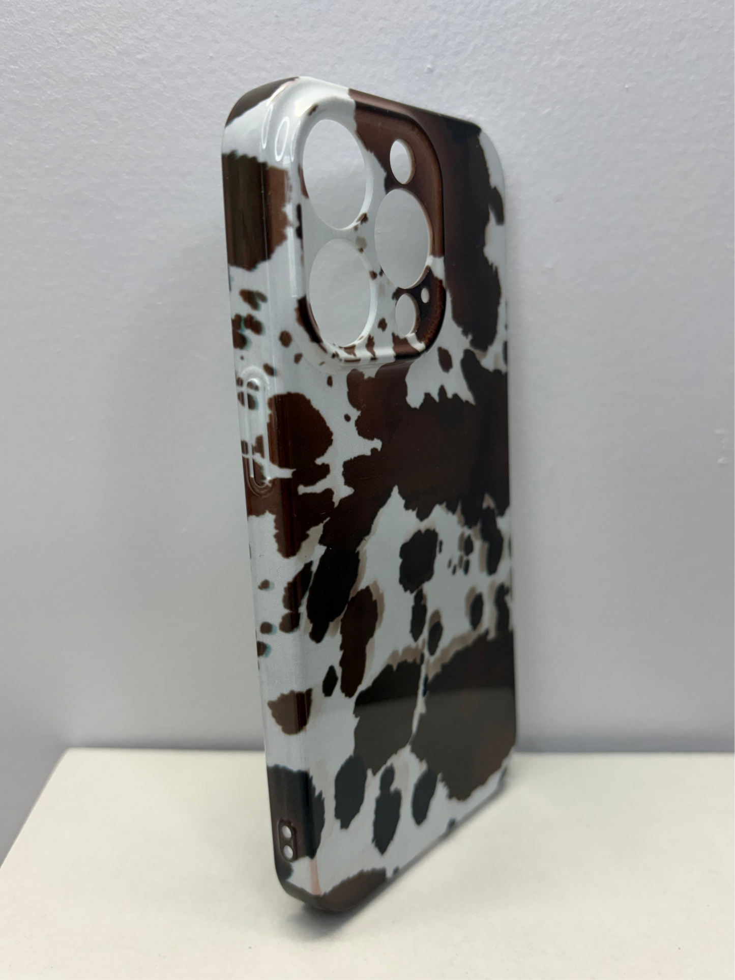 Cow Print Wrap-Around 3D iPhone Case | Full Coverage Protective Cover for iPhone 14, 15 & 16 Series