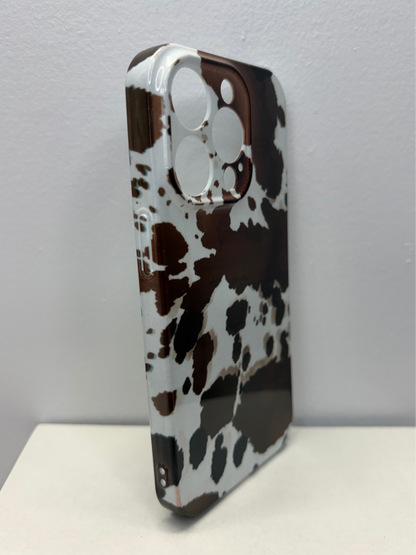 Cow Print Wrap-Around 3D iPhone Case | Full Coverage Protective Cover for iPhone 14, 15 & 16 Series