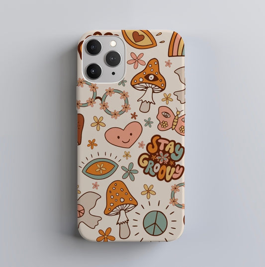 Retro Groovy Mushroom Phone Case