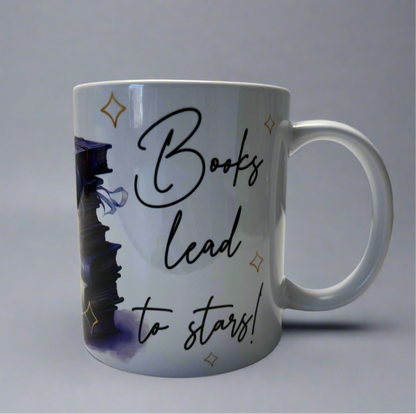 Book lead to stars mug