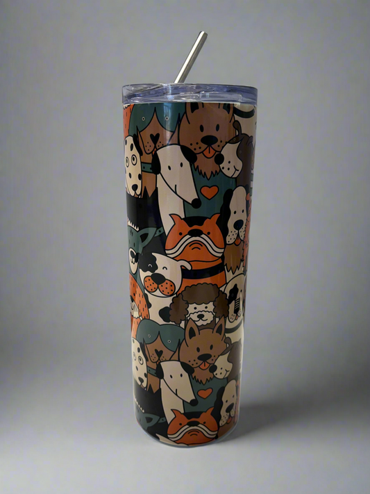 Colorful dog tumbler