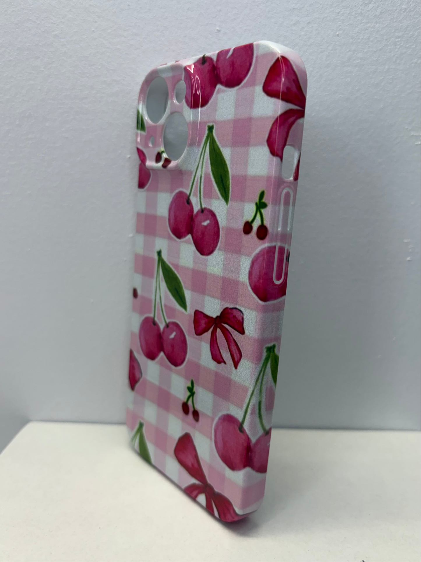 Pink Cherry Bow Phone Case