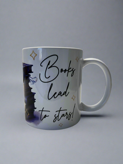 Book lead to stars mug