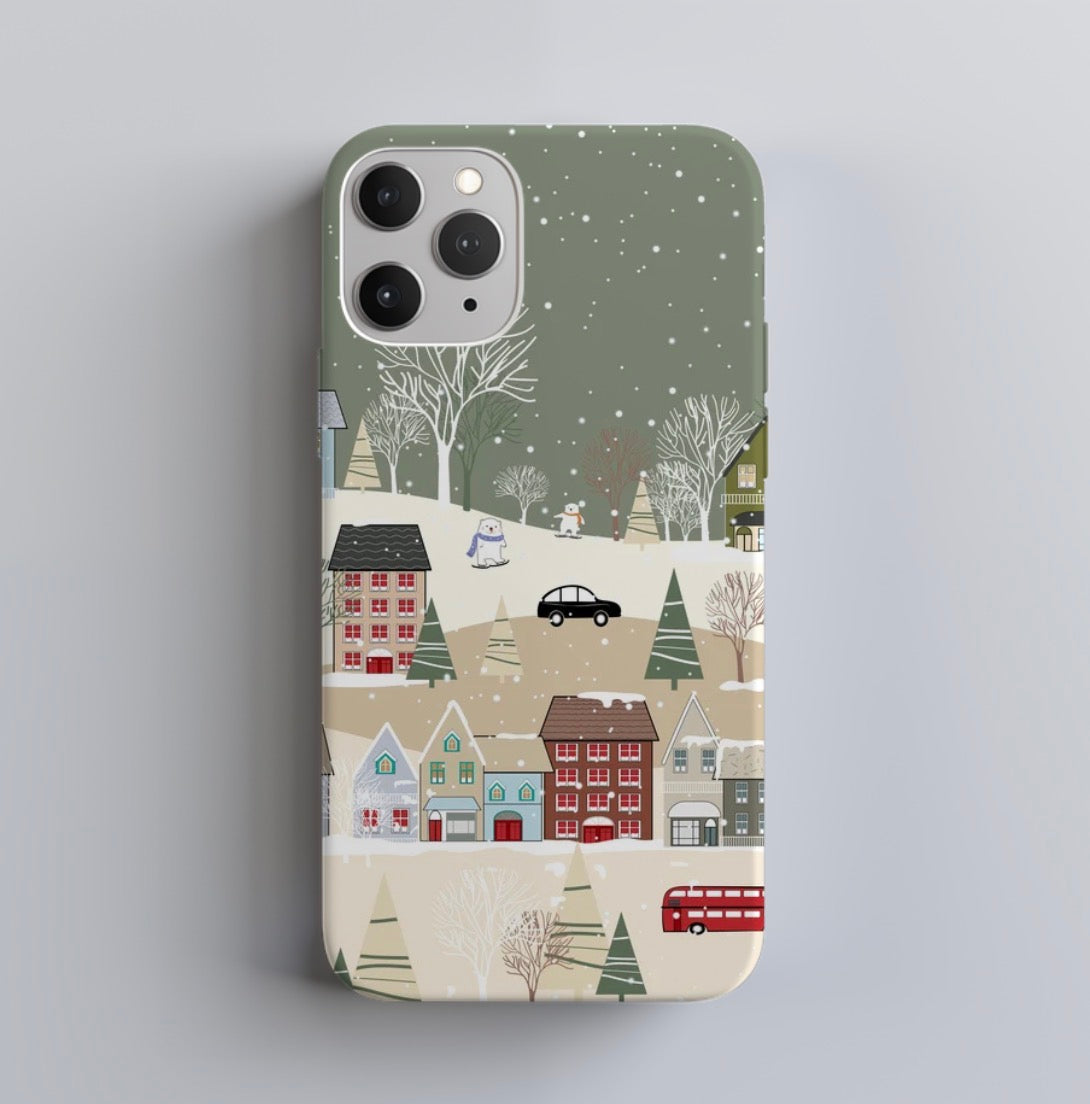 Cozy Winter Village Phone Case
