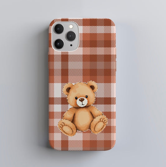 Teddy Bear Plaid Phone Case