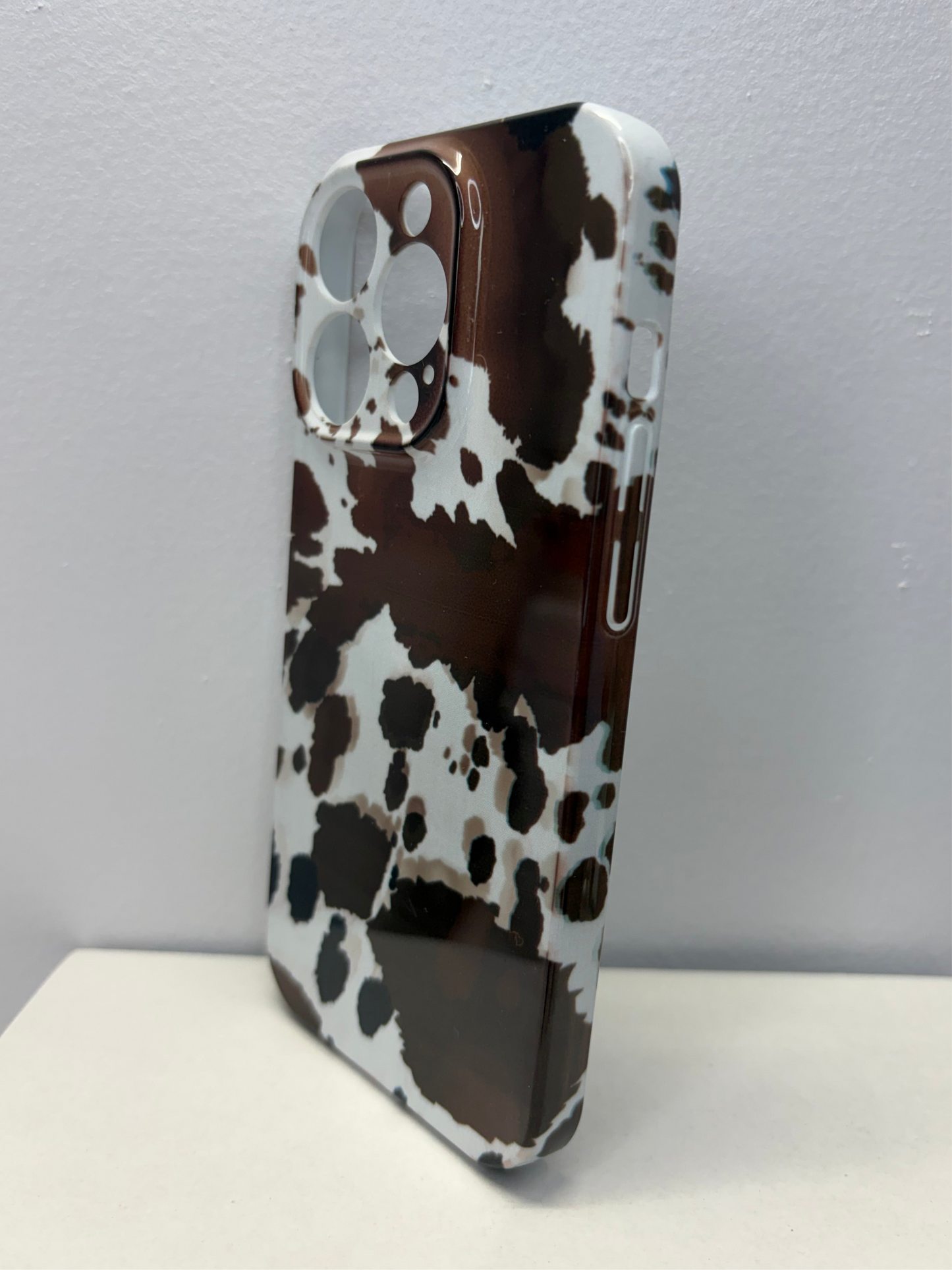 Cow Print Wrap-Around 3D iPhone Case | Full Coverage Protective Cover for iPhone 14, 15 & 16 Series