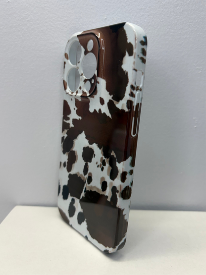 Cow Print Wrap-Around 3D iPhone Case | Full Coverage Protective Cover for iPhone 14, 15 & 16 Series