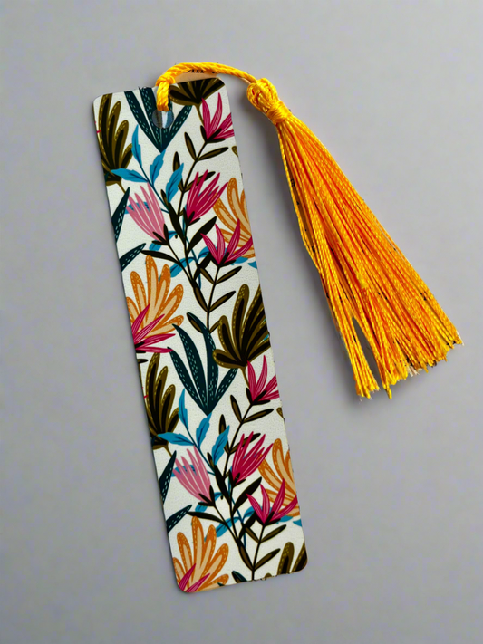 Colorful leaves bookmark