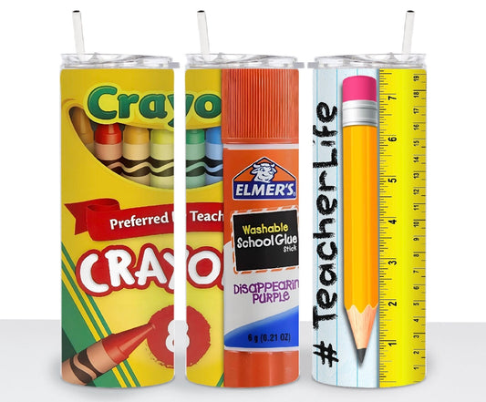 #Teacherlife Tumbler - Customizable with Name on Pencil