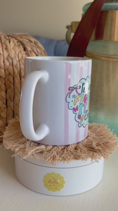 I’m In My Figuring It Out Era” Ceramic Mug 11oz – Cute Pastel Inspirational Coffee Cup – Double-Sided Print